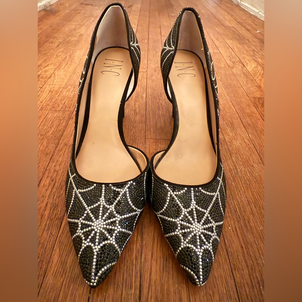 INC Kenjay D’orsay Rhinestone Spiderweb pumps US 8 - Picture 3 of 7